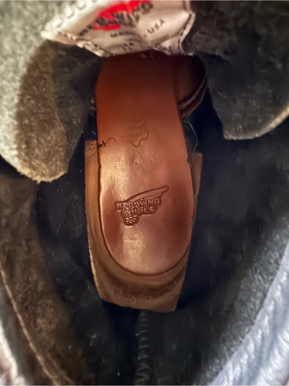 Red Wing 9075 Moc Toe Black Leather Made In USA Boots Size 11 - Picture 8 of 9